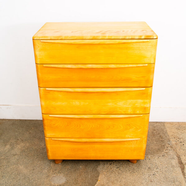 Mid Century Modern Highboy Dresser Maple 5 Drawer Heywood Wakefield M522 Encore - Image 7