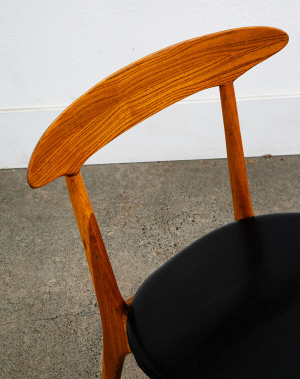 Mid Century Danish Modern Dining Chair Kurt Ostervig Skagen Black Oak Denmark - Image 10