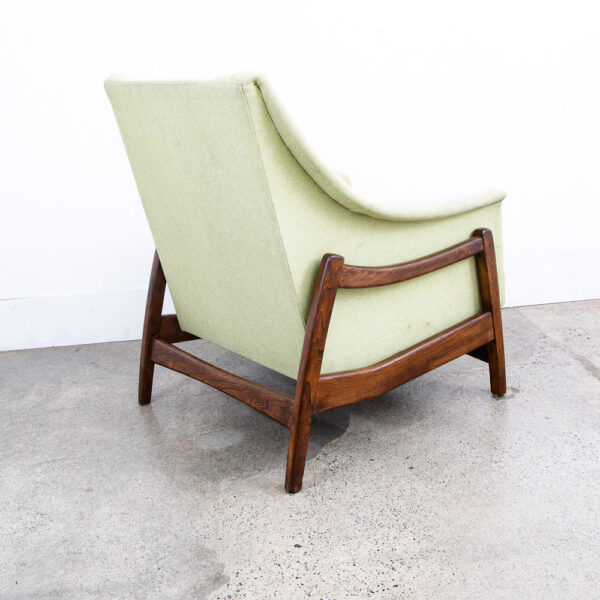 Mid Century Modern Lounge Rocking Chair Paoli Green Solid Wood Vintage - Image 3