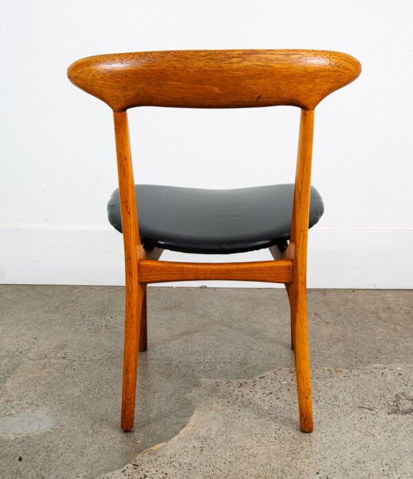 Mid Century Danish Modern Dining Chair Kurt Ostervig Skagen Black Oak Denmark - Image 5