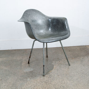 Mid Century Modern Arm Shell SAX Eames Herman Miller Elephant Grey Ropes Edge