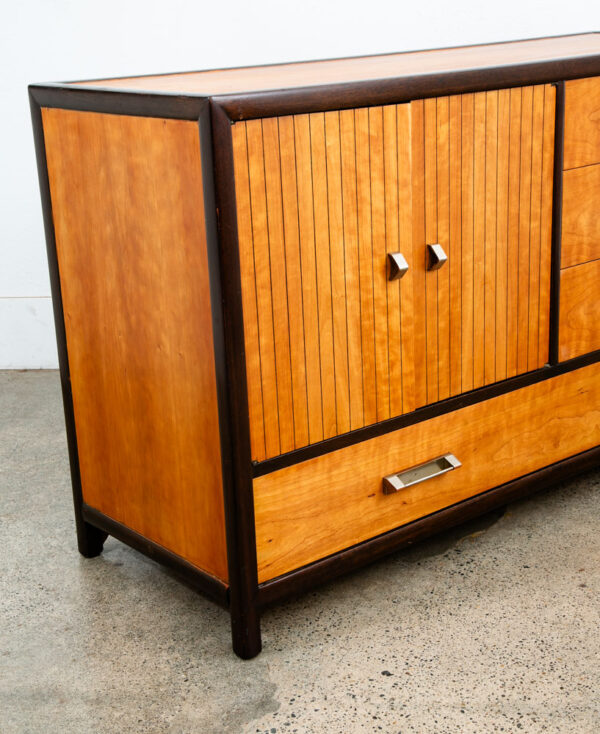Mid Century Modern Credenza Sideboard 4 Drawer Vintage Cherry Landstrom Furn. - Image 8