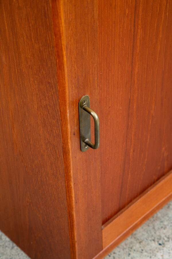 Mid Century Danish Modern Bookshelf Cabinet Teak Shelves Lyby Denmark 27.5" - Image 11