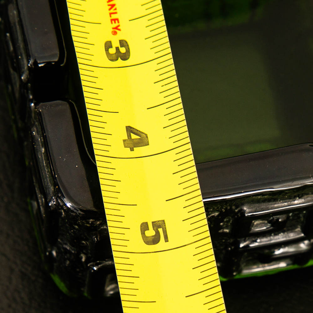 Mid Century Modern Smoking Ashtray Art Glass Veridian Green Vintage Catch all - Image 9