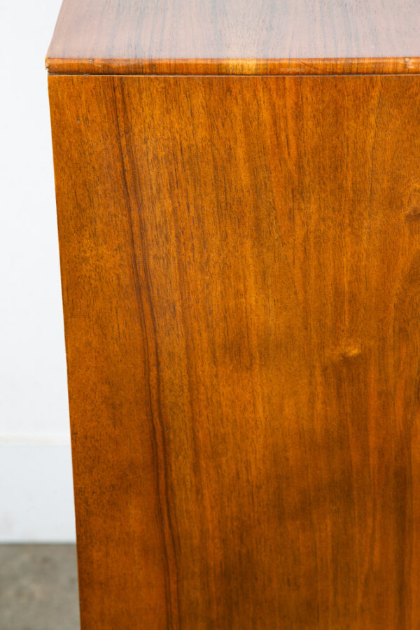 Mid Century Danish Modern Armoire Wardrobe Door Closet Walnut Mirror Mcm Drawers - Image 12