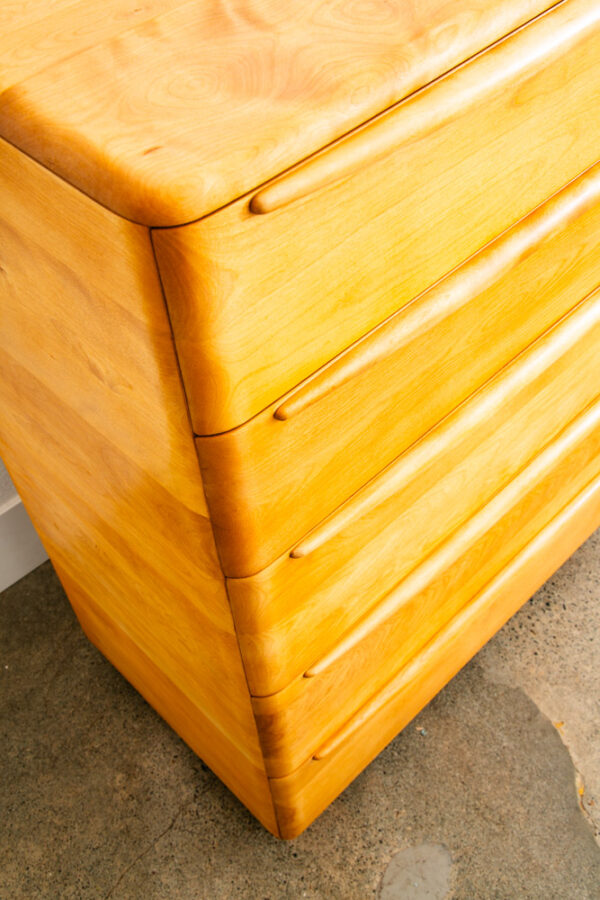 Mid Century Modern Highboy Dresser Maple 5 Drawer Heywood Wakefield M522 Encore - Image 10