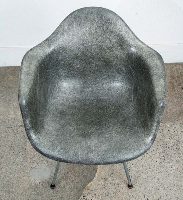 Mid Century Modern Arm Shell SAX Eames Herman Miller Elephant Grey Ropes Edge #2 - Image 7