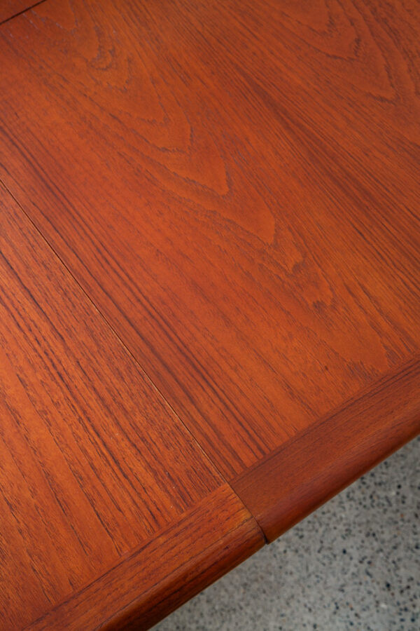 Mid Century Danish Modern Dining Table Solid Teak Accordion Leaf Round Oval Mcm - Image 12