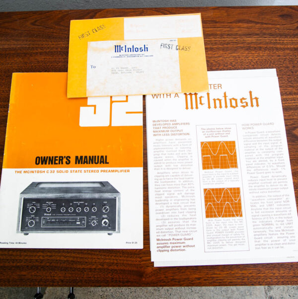 Mid Century Preamplifier McIntosh C-32 Manuals Dual Stereo - Image 12