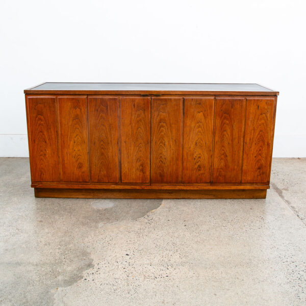 Mid Century Modern Credenza Sideboard Cartwright Founders Black Laminate Cabinet - Image 7