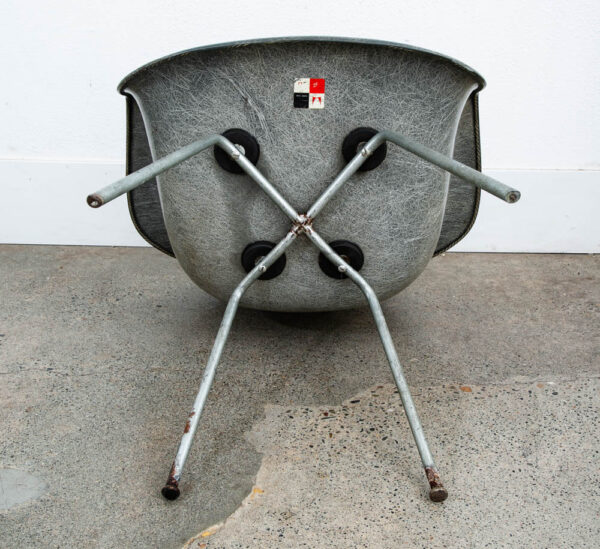 Mid Century Modern Arm Shell SAX Eames Herman Miller Elephant Grey Ropes Edge - Image 11