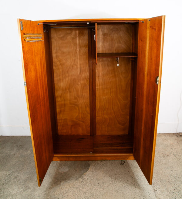 Mid Century Danish Cabinet Custom Armoire Wardrobe Walnut Denmark Drawer Locking - Image 2