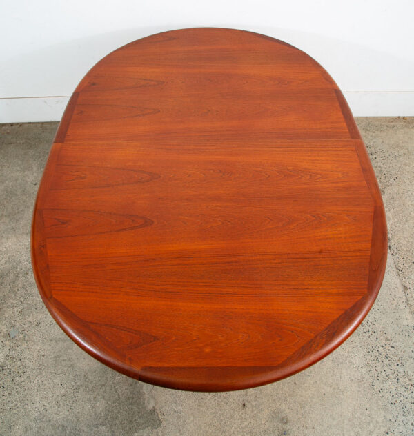 Mid Century Danish Modern Dining Table Solid Teak Accordion Leaf Round Oval Mcm - Image 2