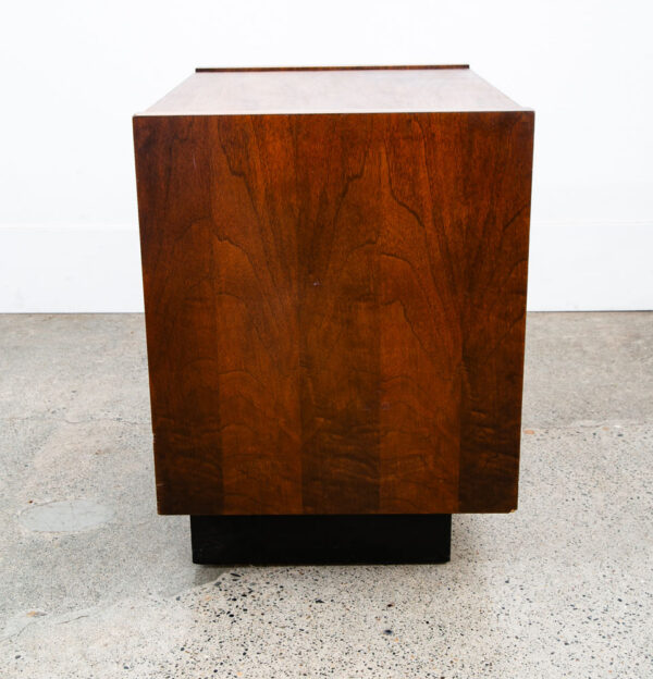 Mid Century Modern End Tables Side Nightstands Walnut Lane Drawer Plinth Base 2 - Image 11