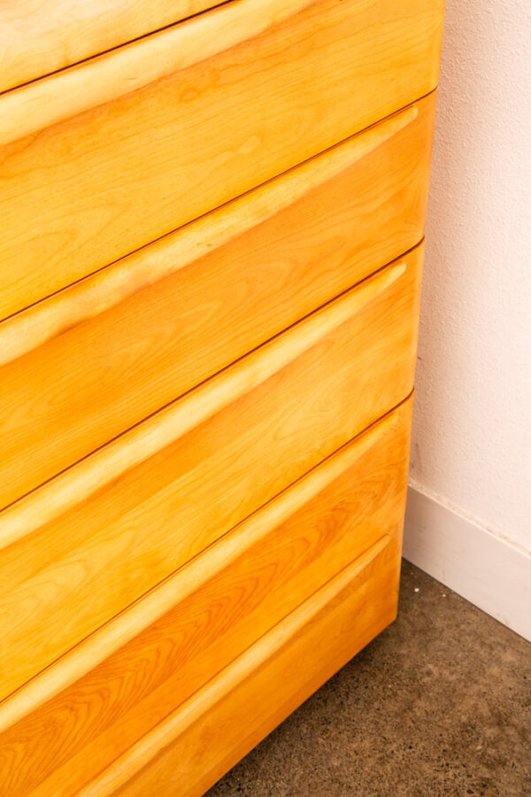 Mid Century Modern Highboy Dresser Maple 5 Drawer Heywood Wakefield M522 Encore - Image 8