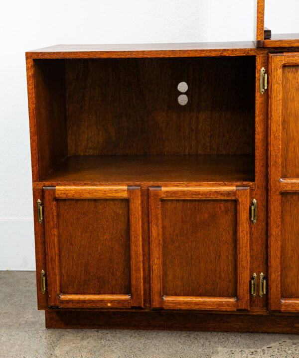 Mid Century Modern Audio Cabinet Record Storage Credenza Low 4 Doors Custom Hifi - Image 10