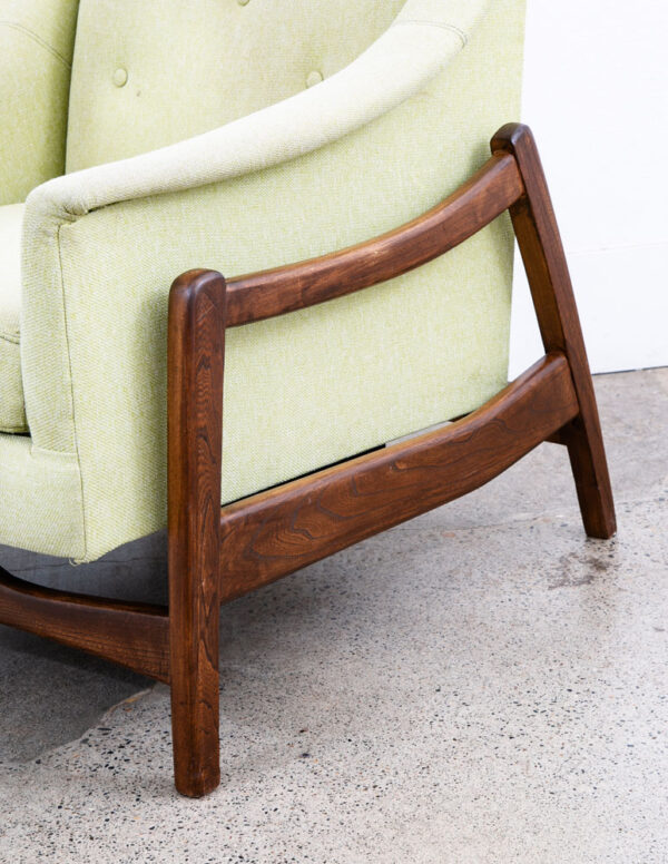 Mid Century Modern Lounge Rocking Chair Paoli Green Solid Wood Vintage - Image 7