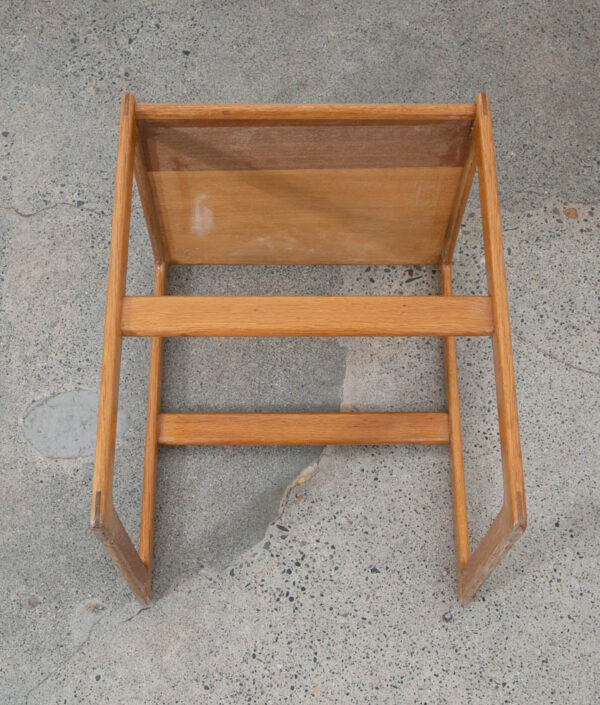 Mid Century Danish Modern Side Table End Square Restored Oak Wood Nightstand NM - Image 11
