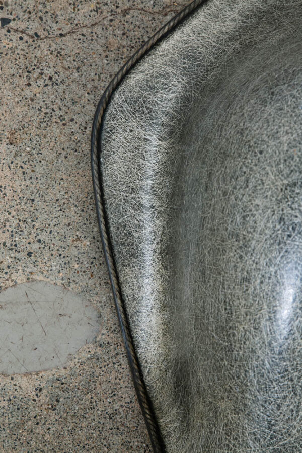 Mid Century Modern Arm Shell SAX Eames Herman Miller Elephant Grey Ropes Edge #2 - Image 9
