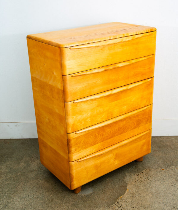 Mid Century Modern Highboy Dresser Maple 5 Drawer Heywood Wakefield M522 Encore