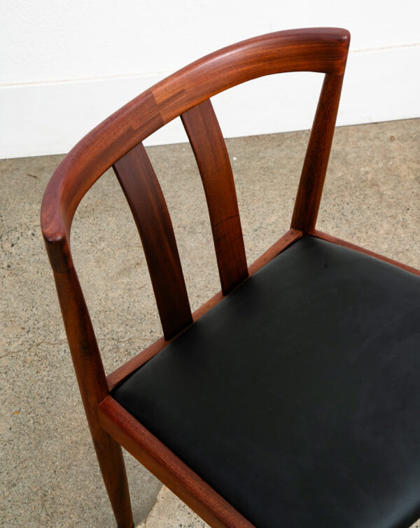 Mid Century Danish Modern Dining Chair Dux Fohlke Ohlsson Black Teak Round Back - Image 10