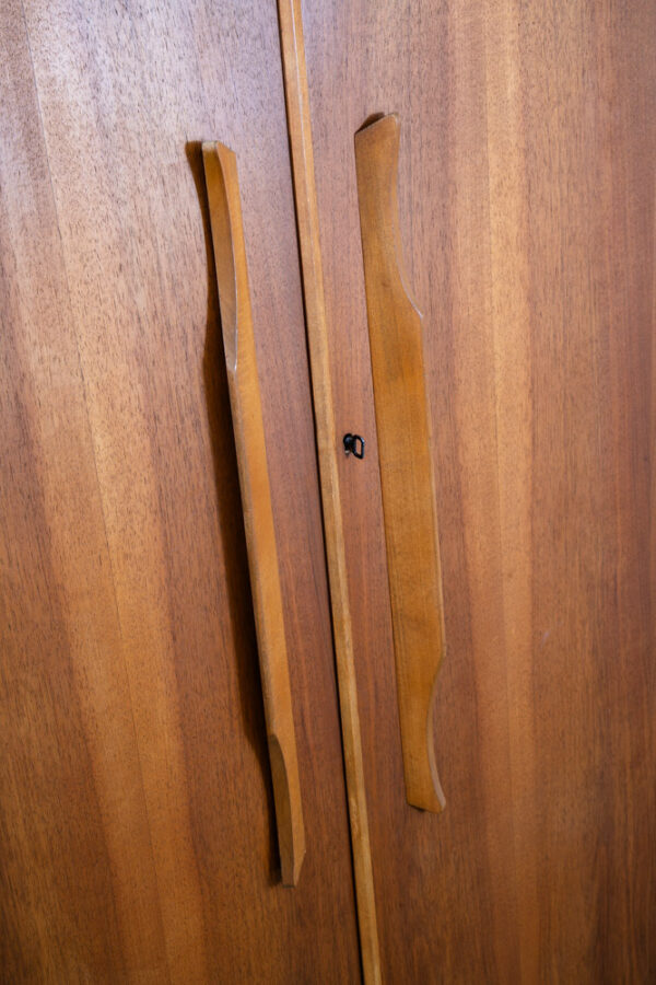 Mid Century Danish Cabinet Custom Armoire Wardrobe Walnut Denmark Drawer Locking - Image 12