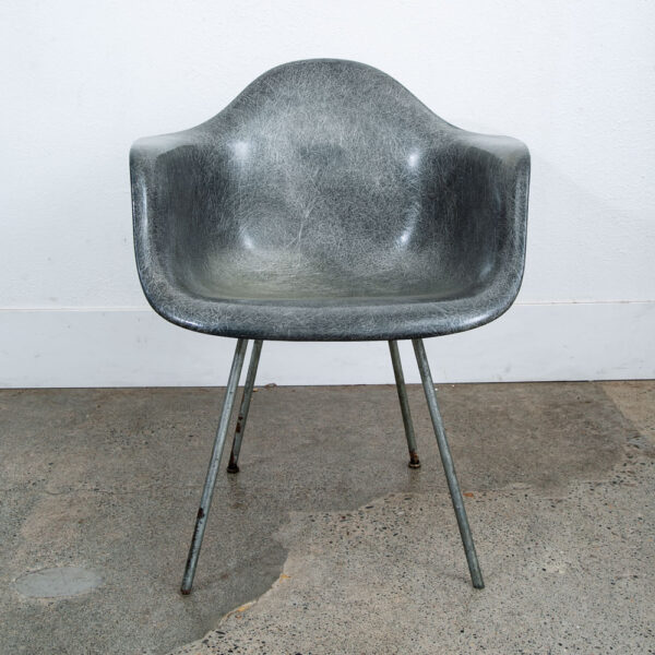 Mid Century Modern Arm Shell SAX Eames Herman Miller Elephant Grey Ropes Edge - Image 2