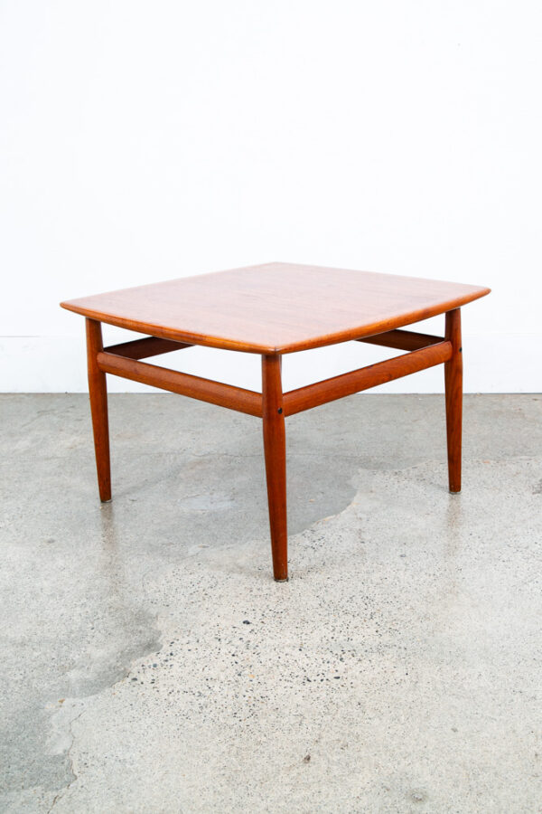 Mid Century Danish Modern Side Table End Square Grete Jalk Glostrup Teak Vintage - Image 12