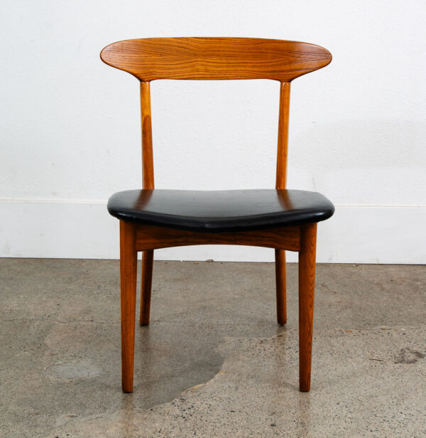 Mid Century Danish Modern Dining Chair Kurt Ostervig Skagen Black Oak Denmark - Image 2