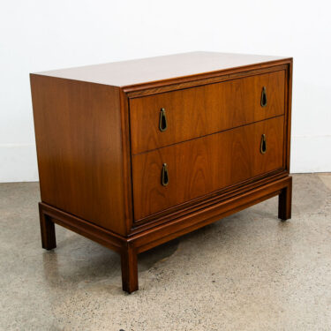 Mid Century Modern Chest of Drawers Dresser Walnut 2 Drawer Mt. Airy Vintage Mcm