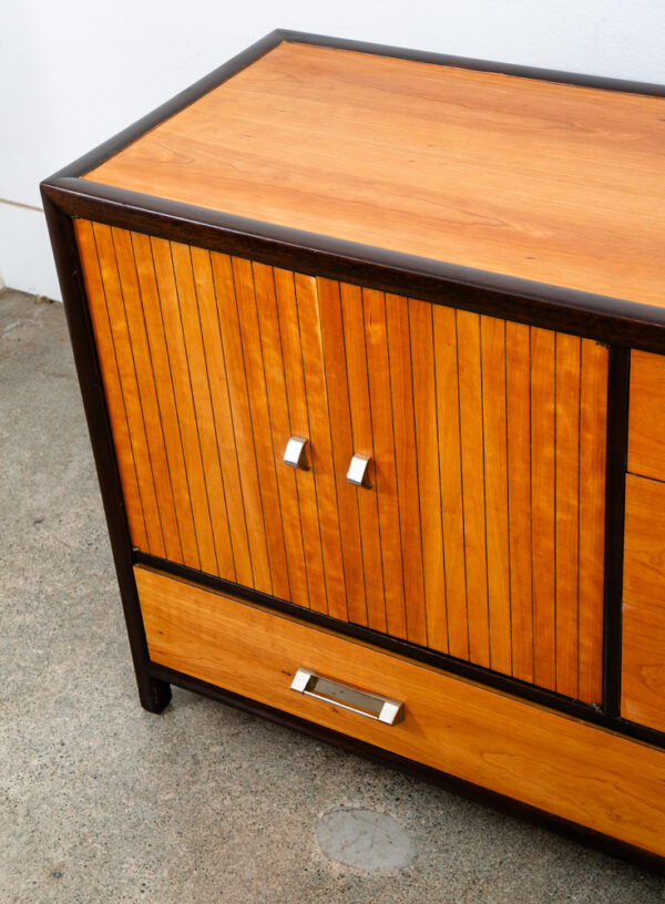 Mid Century Modern Credenza Sideboard 4 Drawer Vintage Cherry Landstrom Furn. - Image 9