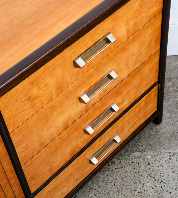 Mid Century Modern Credenza Sideboard 4 Drawer Vintage Cherry Landstrom Furn. - Image 7