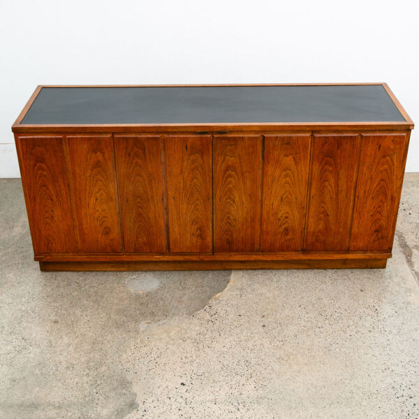 Mid Century Modern Credenza Sideboard Cartwright Founders Black Laminate Cabinet - Image 2