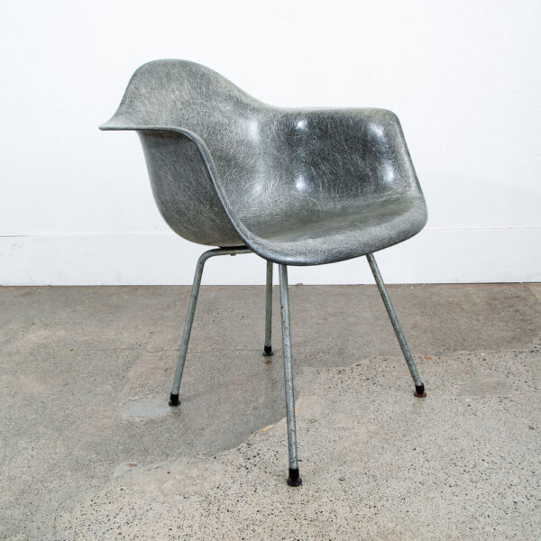 Mid Century Modern Arm Shell SAX Eames Herman Miller Elephant Grey Ropes Edge #2 - Image 2