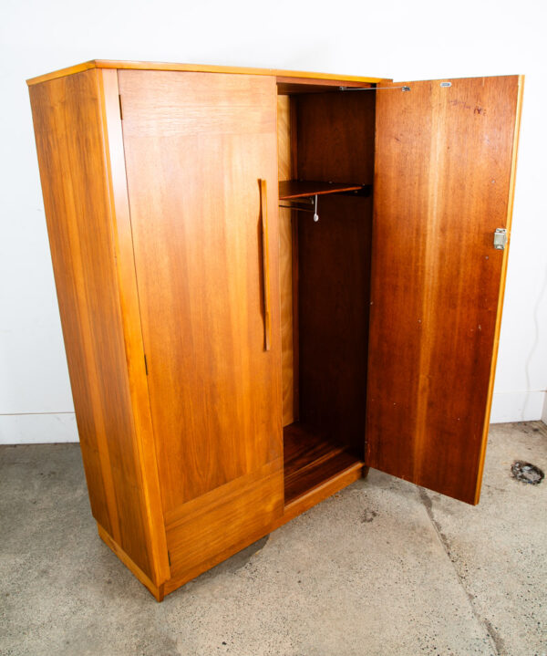 Mid Century Danish Cabinet Custom Armoire Wardrobe Walnut Denmark Drawer Locking - Image 3