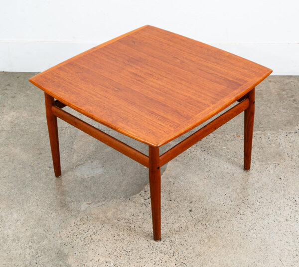 Mid Century Danish Modern Side Table End Square Grete Jalk Glostrup Teak Vintage