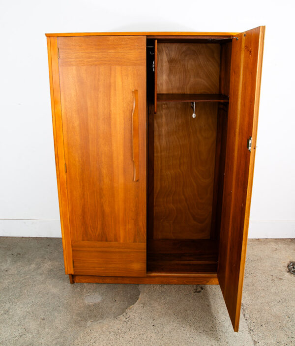 Mid Century Danish Cabinet Custom Armoire Wardrobe Walnut Denmark Drawer Locking - Image 4
