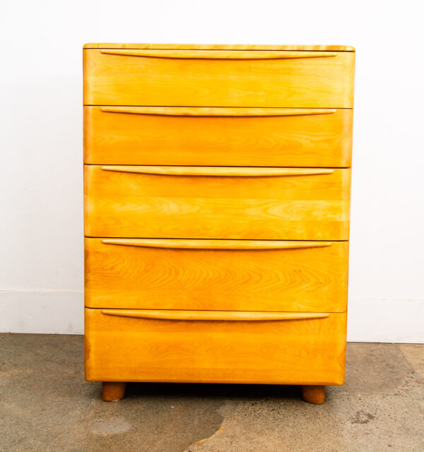 Mid Century Modern Highboy Dresser Maple 5 Drawer Heywood Wakefield M522 Encore - Image 2