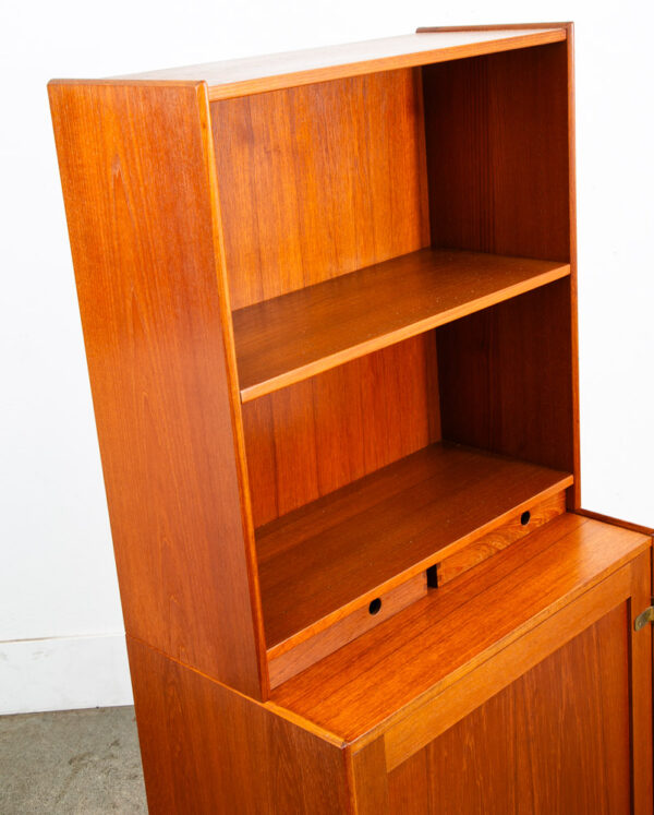 Mid Century Danish Modern Bookshelf Cabinet Teak Shelves Lyby Denmark 27.5" - Image 12