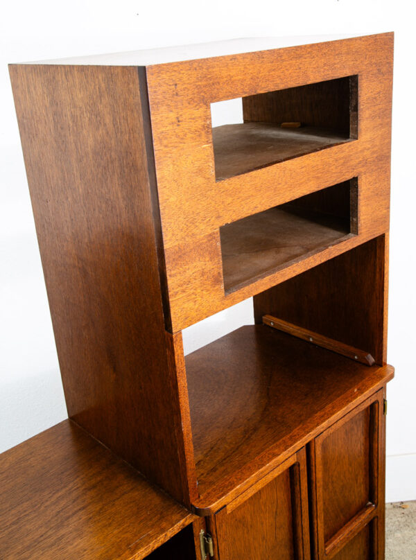 Mid Century Modern Audio Cabinet Record Storage Credenza Low 4 Doors Custom Hifi - Image 8