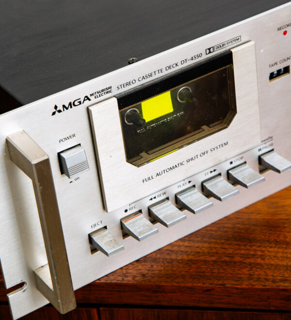 Vintage Mitsubishi Tape Desk DT-4550 Silver Rack Mount 70s Hifi 2 head 4 track - Image 4