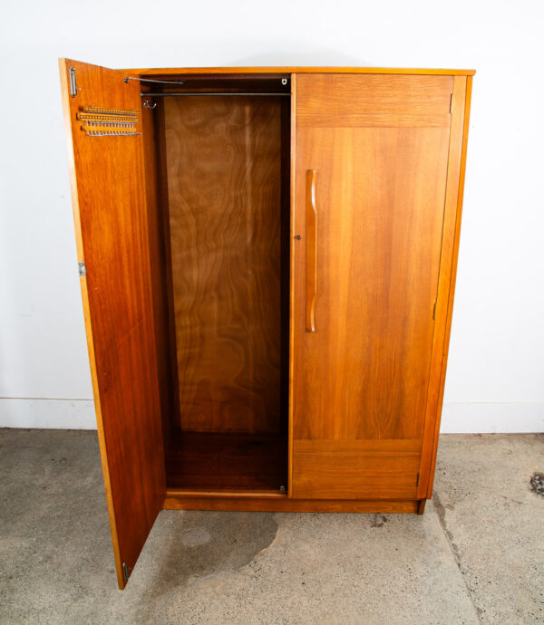 Mid Century Danish Cabinet Custom Armoire Wardrobe Walnut Denmark Drawer Locking - Image 5