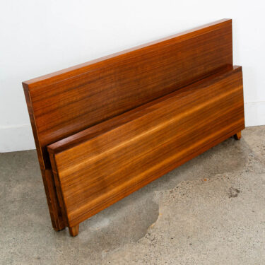 Mid Century Modern Bedframe Full Size Headboard Footboard Walnut Vintage Mcm