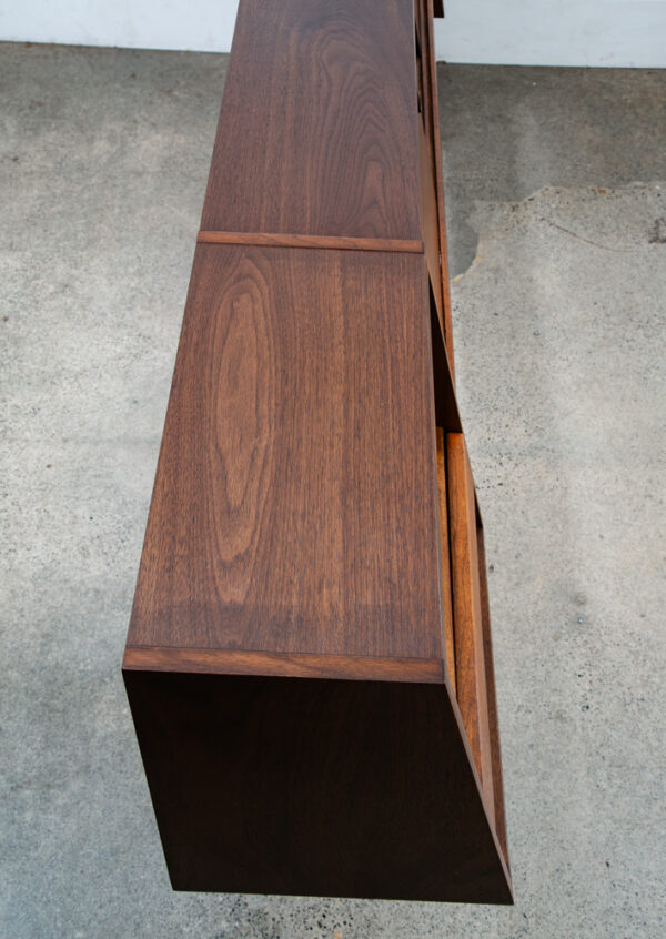 Mid Century Modern Headboard Bed Full Floating Nightstand Milo Baughman Glenn CA - Image 10