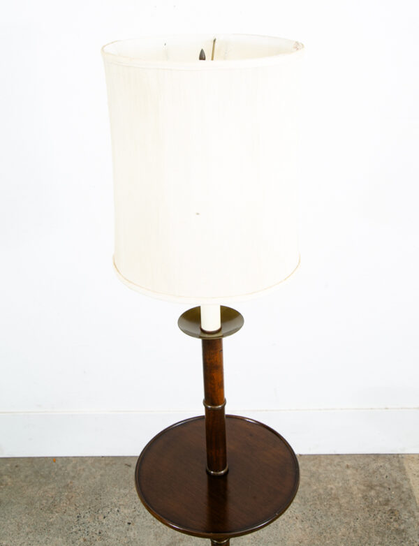 Mid Century Modern Floor Lamp Round Table Solid Wood Lighting MCM Vintage - Image 11