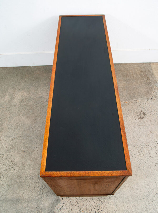 Mid Century Modern Credenza Sideboard Cartwright Founders Black Laminate Cabinet - Image 4