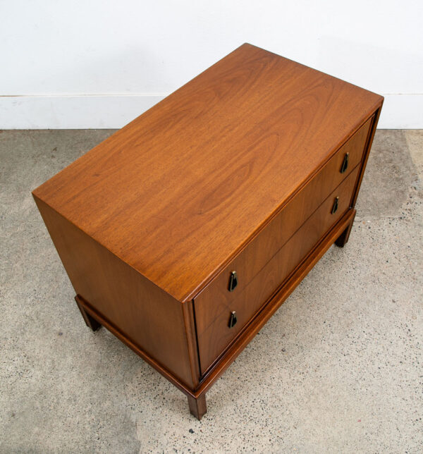 Mid Century Modern Chest of Drawers Dresser Walnut 2 Drawer Mt. Airy Vintage Mcm - Image 11