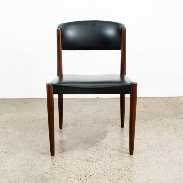 Mid Century Danish Modern Dining Chair Solid Rosewood Black Vintage Mcm Denmark - Image 12