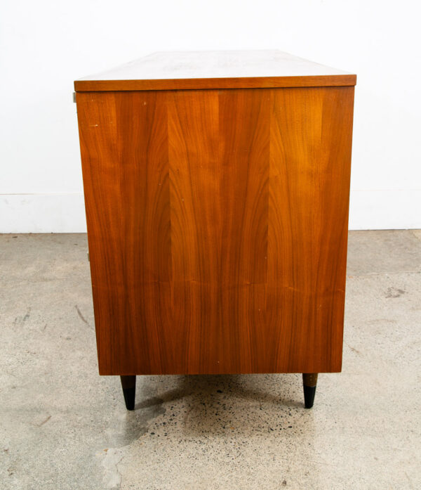 Mid Century Modern Dresser Credenza Mainline by Hooker 10 Drawer Walnut Doors NM - Image 6