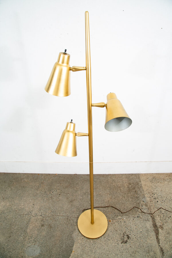 Mid Century Modern Floor Lamp Metal Brass Adjustable 3 Light American Vintage - Image 7